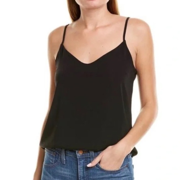 INC International Concepts black v-neck adjustable spaghetti strap cami medium - Picture 1 of 10